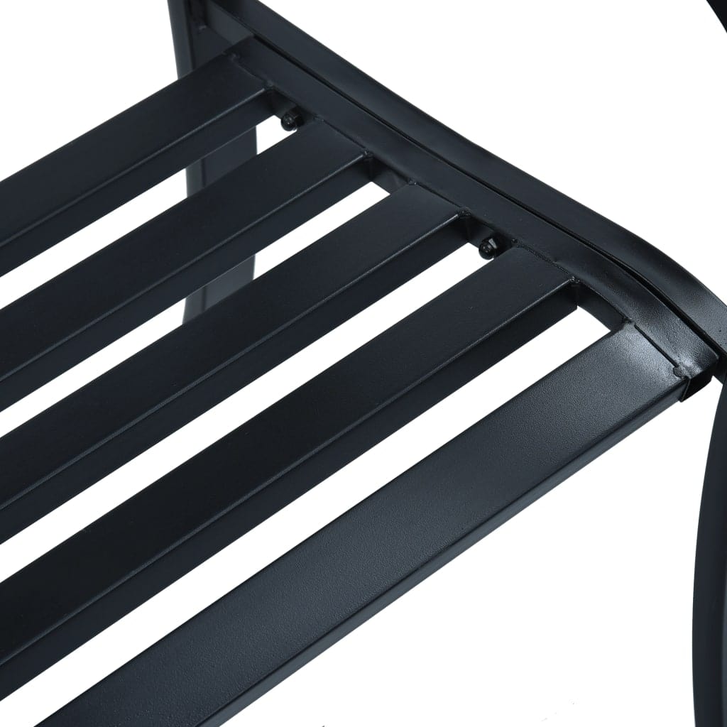 vidaXL Garden Bench 125cm Black Steel N2 | SKU: 47942 | Barcode: 8719883745978