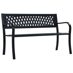 vidaXL Garden Bench 125cm Black Steel N3 | SKU: 47943 | Barcode: 8719883745985