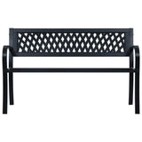 vidaXL Garden Bench 125cm Black Steel N3 | SKU: 47943 | Barcode: 8719883745985