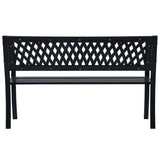 vidaXL Garden Bench 125cm Black Steel N3 | SKU: 47943 | Barcode: 8719883745985