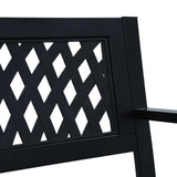 vidaXL Garden Bench 125cm Black Steel N3 | SKU: 47943 | Barcode: 8719883745985