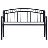 vidaXL Garden Bench 125cm Black Steel N4 | SKU: 47945 | Barcode: 8719883746005