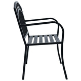 vidaXL Garden Bench 125cm Black Steel N4 | SKU: 47945 | Barcode: 8719883746005