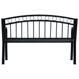vidaXL Garden Bench 125cm Black Steel N4 | SKU: 47945 | Barcode: 8719883746005