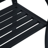 vidaXL Garden Bench 125cm Black Steel N4 | SKU: 47945 | Barcode: 8719883746005