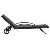 vidaXL Sun Loungers With Table Poly Rattan Anthracite | SKU: 47750 | Barcode: 8719883746098