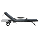 vidaXL Sun Loungers With Table Poly Rattan Anthracite | SKU: 47750 | Barcode: 8719883746098