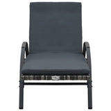 vidaXL Sun Loungers With Table Poly Rattan Anthracite | SKU: 47750 | Barcode: 8719883746098