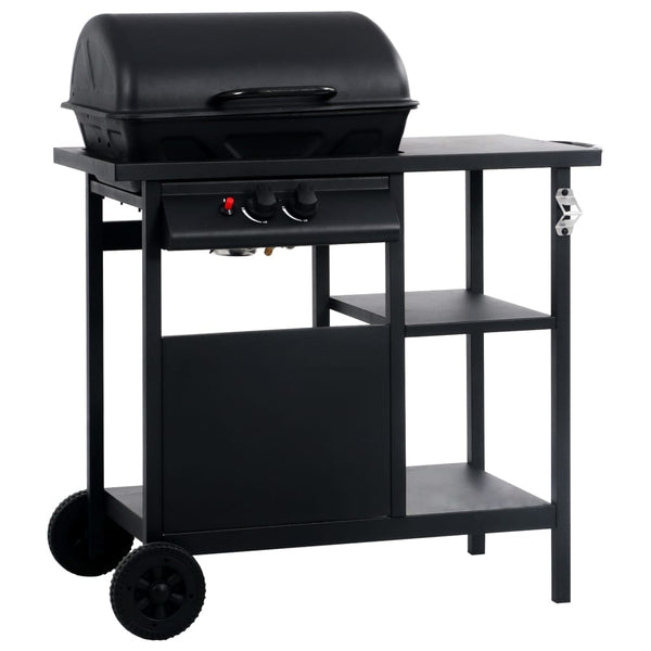 VidaXL Gas BBQ Black Grill With 3-layer Side Table | SKU: 47390 | UPC: 8719883751429