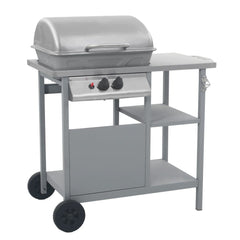 VidaXL Gas BBQ Grill With 3-layer Side Table, Silver | SKU: 47394 | UPC: 8719883751467