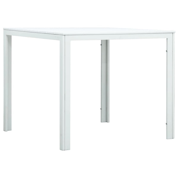 vidaXL Coffee Table White 78x78x74 cm HDPE Wood Look | SKU: 47881 | Barcode: 8719883751627