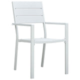 vidaXL Garden Chairs 4 pcs White HDPE Wood Look | SKU: 47884 | Barcode: 8719883751658