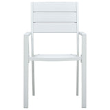 vidaXL Garden Chairs 4 pcs White HDPE Wood Look | SKU: 47884 | Barcode: 8719883751658