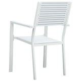 vidaXL Garden Chairs 4 pcs White HDPE Wood Look | SKU: 47884 | Barcode: 8719883751658