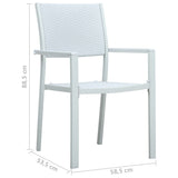 vidaXL Garden Chairs 4 pcs White Plastic Rattan Look | SKU: 47888 | Barcode: 8719883751696