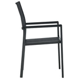 vidaXL Garden Chairs 2 pcs Black Plastic Rattan Look | SKU: 47889 | Barcode: 8719883751702