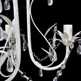 vidaXL Crystal Pendant Ceiling Lamp Chandeliers 2 pcs Elegant White | SKU: 278738 | Barcode: 8719883759630