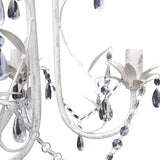 vidaXL Crystal Pendant Ceiling Lamp Chandeliers 2 pcs Elegant White | SKU: 278738 | Barcode: 8719883759630