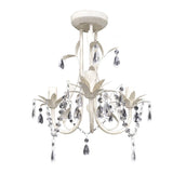 vidaXL Crystal Pendant Ceiling Lamp Chandeliers 4 pcs Elegant White | SKU: 278739 | Barcode: 8719883759647