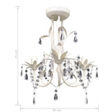 vidaXL Crystal Pendant Ceiling Lamp Chandeliers 4 pcs Elegant White | SKU: 278739 | Barcode: 8719883759647