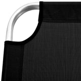 vidaXL Extra High Folding Senior Sunbed Black Aluminium | SKU: 47913 | Barcode: 8719883760025