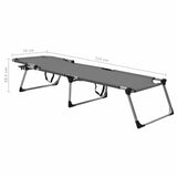 vidaXL Extra High Folding Senior Sunbed Grey Aluminium | SKU: 47915 | Barcode: 8719883760049