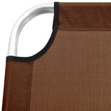 vidaXL Extra High Folding Senior Sunbed Brown Aluminium | SKU: 47916 | Barcode: 8719883760056