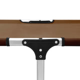 vidaXL Extra High Folding Senior Sunbed Brown Aluminium | SKU: 47916 | Barcode: 8719883760056