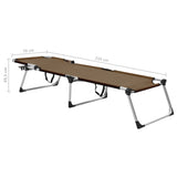 vidaXL Extra High Folding Senior Sunbed Brown Aluminium | SKU: 47916 | Barcode: 8719883760056