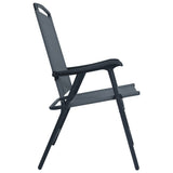 vidaXL Folding Garden Chairs 2 pcs Texilene Grey | SKU: 47922 | Barcode: 8719883760117