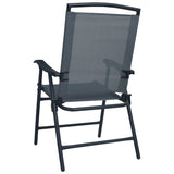 vidaXL Folding Garden Chairs 2 pcs Texilene Grey | SKU: 47922 | Barcode: 8719883760117