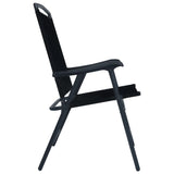 vidaXL Folding Garden Chairs 2 pcs Texilene Black | SKU: 47923 | Barcode: 8719883760124