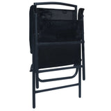 vidaXL Folding Garden Chairs 2 pcs Texilene Black | SKU: 47923 | Barcode: 8719883760124