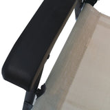 vidaXL Folding Garden Chairs 2 pcs Texilene Taupe | SKU: 47925 | Barcode: 8719883760148