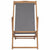 vidaXL Folding Beach Chair Solid Teak Wood Grey | SKU: 47415 | Barcode: 8719883760629