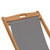 vidaXL Folding Beach Chair Solid Teak Wood Grey | SKU: 47415 | Barcode: 8719883760629