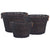 VidaXL Dark Brown Willow 3 Piece Stackable Firewood Basket Set | SKU: 286986 | UPC: 8719883765334