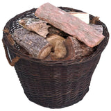 Log In A VidaXL Dark Brown Willow 3 Piece Stackable Firewood Basket Set | SKU: 286986 | UPC: 8719883765334