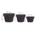 Dimensions Of VidaXL Dark Brown Willow 3 Piece Stackable Firewood Basket Set | SKU: 286986 | UPC: 8719883765334