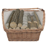 Logs In VidaXL Brown Willow Firewood Basket With Handle 61.5cm | SKU: 286989 | UPC: 8719883765365