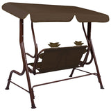 vidaXL Kids Swing Bench Brown 115x75x110 cm Fabric | SKU: 48097 | Barcode: 8719883798202