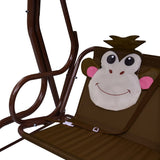vidaXL Kids Swing Bench Brown 115x75x110 cm Fabric | SKU: 48097 | Barcode: 8719883798202