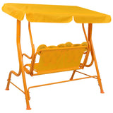 vidaXL Kids Swing Bench Yellow 115x75x110 cm Fabric | SKU: 48098 | Barcode: 8719883798219