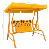 vidaXL Kids Swing Bench Yellow 115x75x110 cm Fabric | SKU: 48098 | Barcode: 8719883798219
