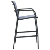 vidaXL Garden Bar Chairs 2 pcs Grey Textilene | SKU: 48118 | Barcode: 8719883798417