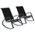 vidaXL Garden Rocking Chairs 2 pcs Textilene Black | SKU: 48123 | Barcode: 8719883798462