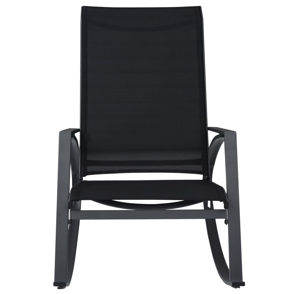 vidaXL Garden Rocking Chairs 2 pcs Textilene Black | SKU: 48123 | Barcode: 8719883798462