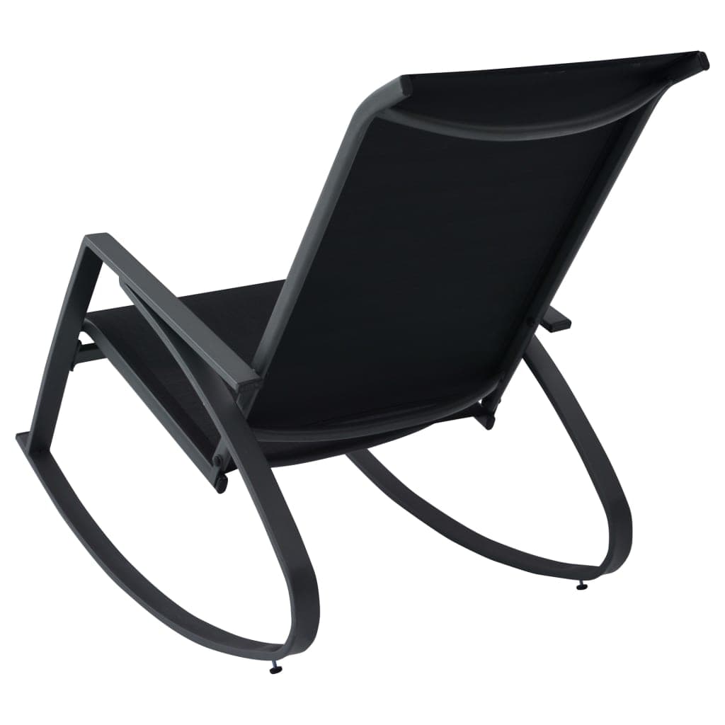 vidaXL Garden Rocking Chairs 2 pcs Textilene Black | SKU: 48123 | Barcode: 8719883798462