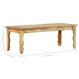 vidaXL Coffee Table 110x50x40 cm Solid Reclaimed Wood | SKU: 286487 | Barcode: 8719883802954