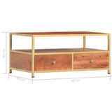 vidaXL Coffee Table 90x50x40 cm Solid Acacia Wood | SKU: 286187 | Barcode: 8719883803180